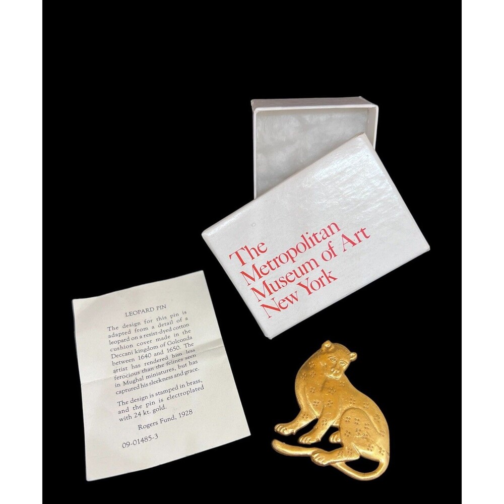 Gold Brass Leopard Pin The Metropolitan Museum Of Art New York 1985